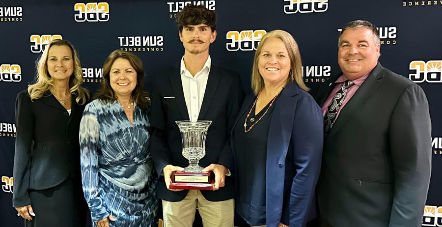 South Alabama accepting the 2023 Vic Bubas Cup